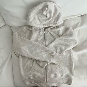 BRANDY MELVILLE Crystal Hoodie in heather white